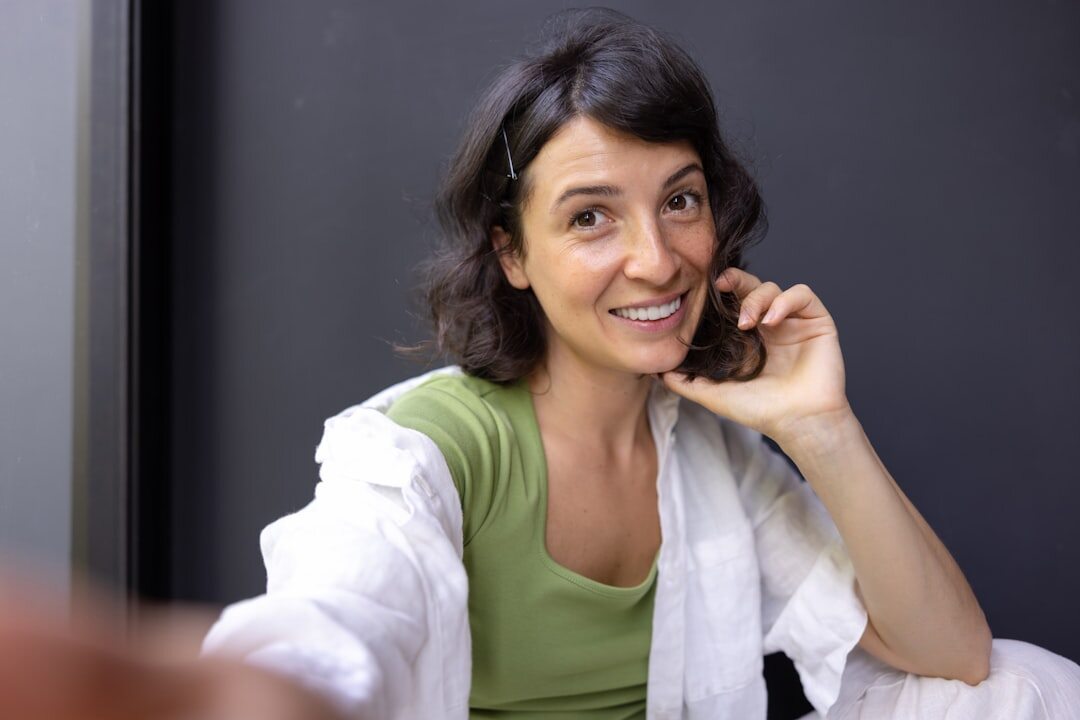 woman listening attentively